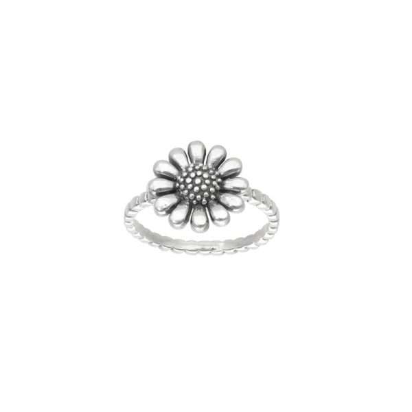 ANILLO MARGARITA PLATA ENVEJECIDA