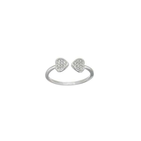 ANILLO CORAZÓN MICROCIRCÓN AJUSTABLE