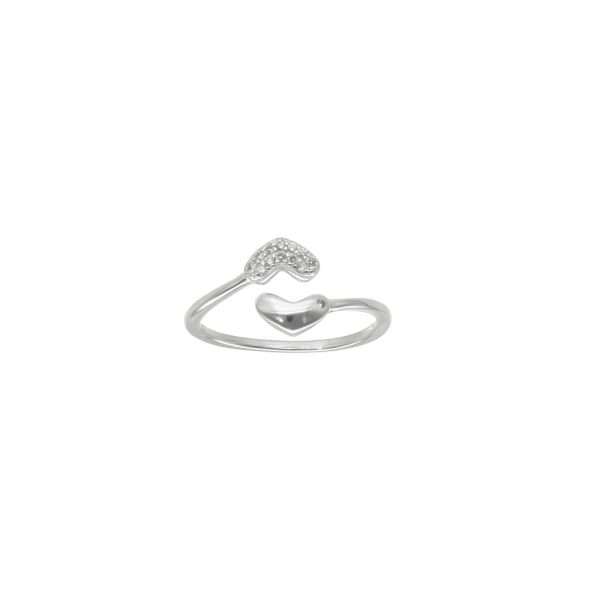 ANILLO CORAZÓN MICROCIRCÓN AJUSTABLE