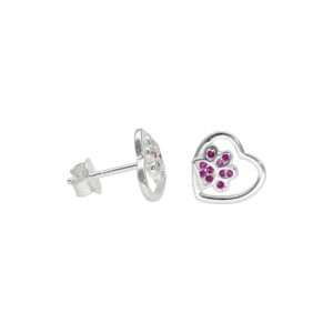 ARO PEGADO CORAZÓN HUELLA DE PERRO MICROCIRCÓN