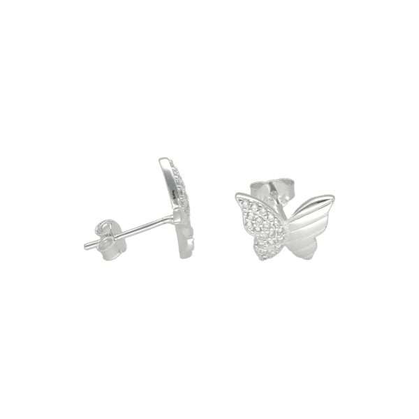ARO PEGADO MARIPOSA PLATA MICROCIRCÓN