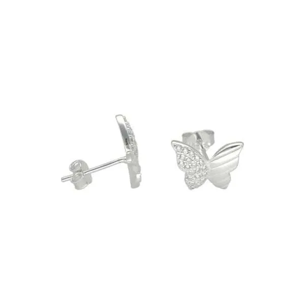 ARO PEGADO MARIPOSA PLATA MICROCIRCÓN