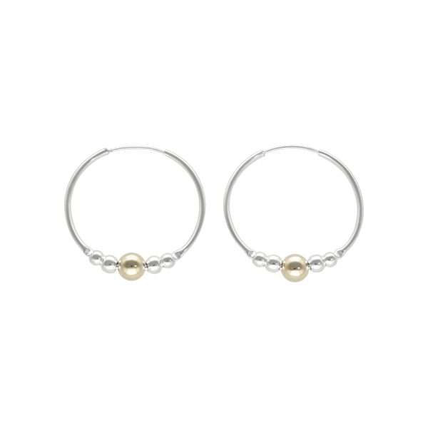 ARGOLLA ESFERAS PLATA CON ORO