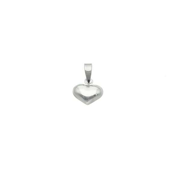 COLGANTE CORAZÓN PLATA INFLADA