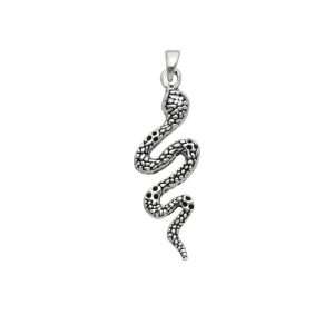 COLGANTE SERPIENTE PLATA ENVEJECIDA