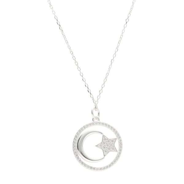 COLLAR LUNA Y ESTRELLA MICROCIRCÓN