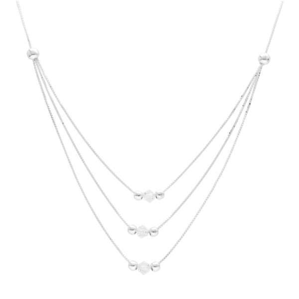 COLLAR BOLITAS CIRCÓN TRIPLE