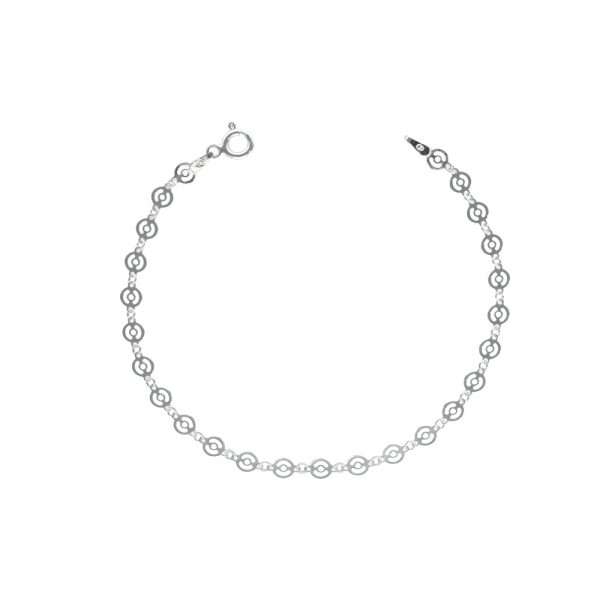 PULSERA ESFERAS PLANAS CALADAS