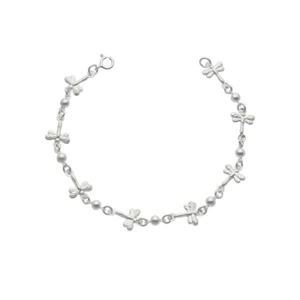 PULSERA LIBÉLULAS Y ESFERAS