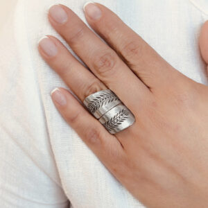 ANILLO ESPIGAS HECHO A MANO