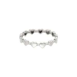 ANILLO CORAZONES PLATA ENVEJECIDA