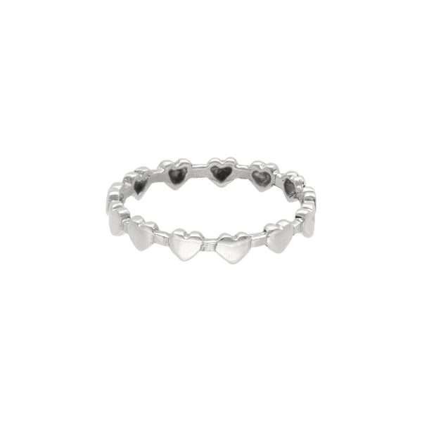ANILLO CORAZONES PLATA ENVEJECIDA