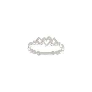 ANILLO CORAZONES CALADOS PLATA ENVEJECIDA