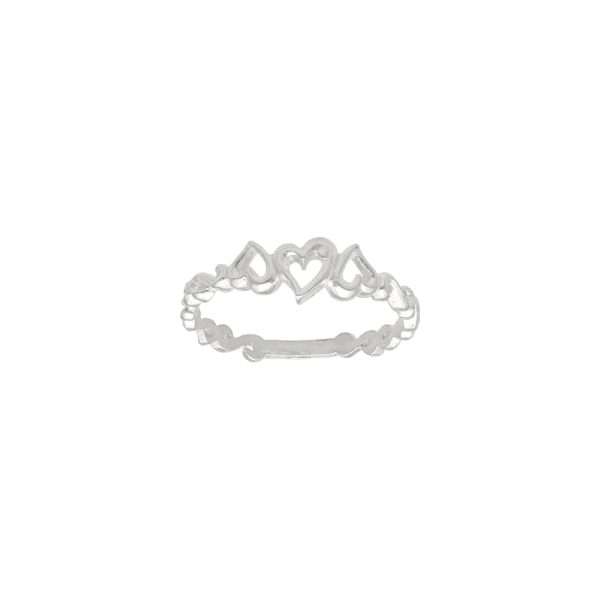 ANILLO CORAZONES CALADOS PLATA ENVEJECIDA