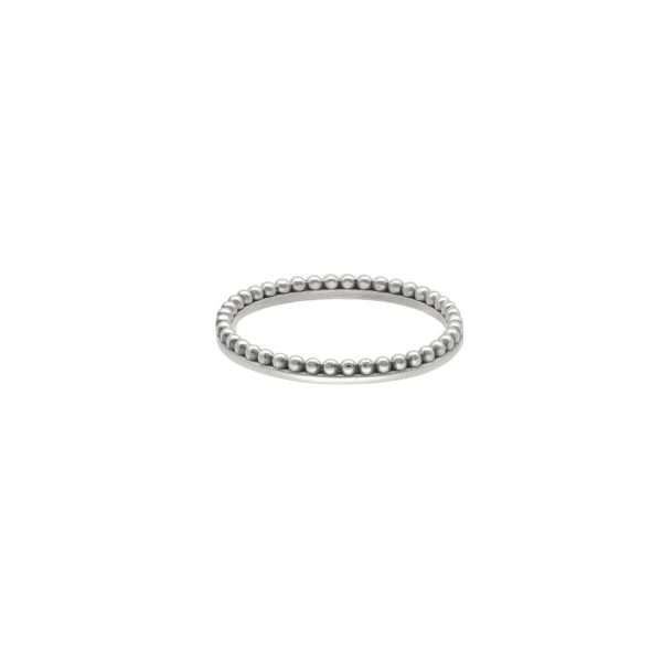 ANILLO BOLITAS PLATA ENVEJECIDA