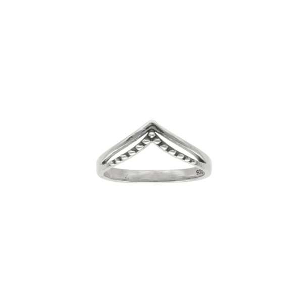 ANILLO EN PUNTA PLATA ENVEJECIDA