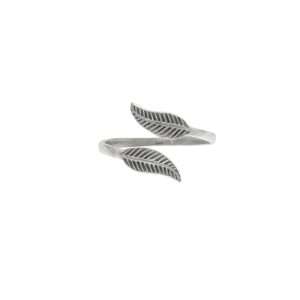 ANILLO PLUMA PLATA ENVEJECIDA AJUSTABLE