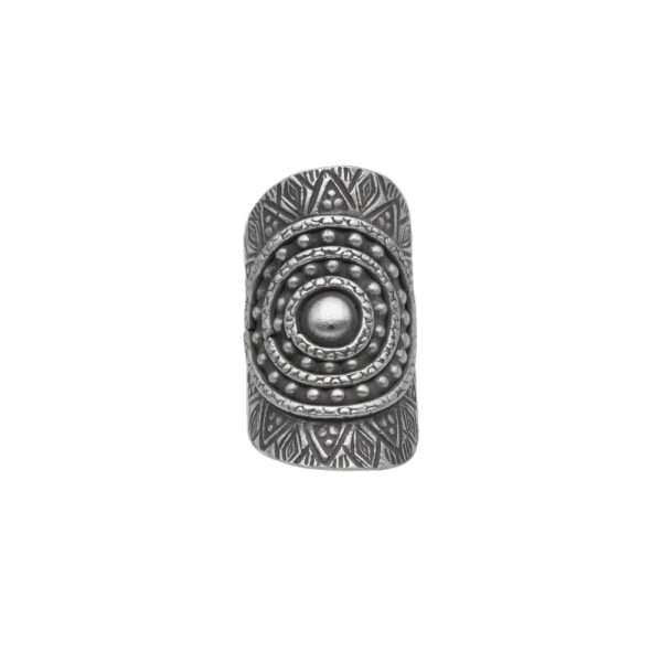 ANILLO AJUSTABLE SOL ESPIRAL HECHA A MANO - Imagen 2