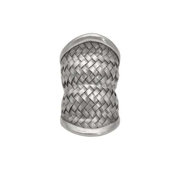 ANILLO AJUSTABLE TRENZADO CURVO HECHA A MANO