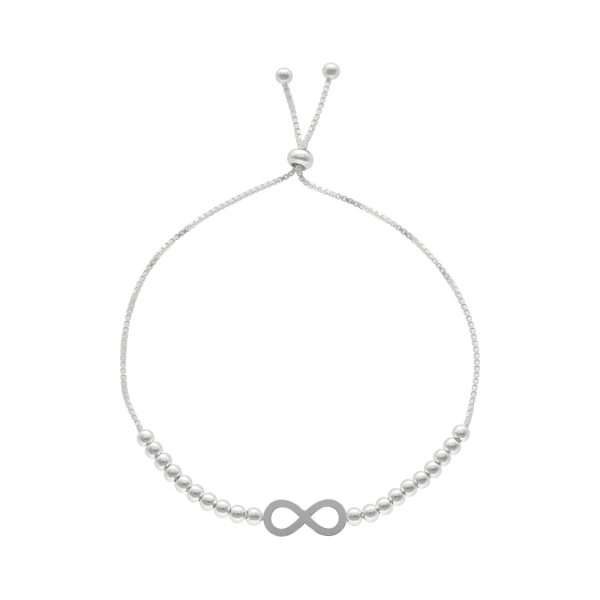 PULSERA AJUSTABLE INFINITO CON BOLITAS