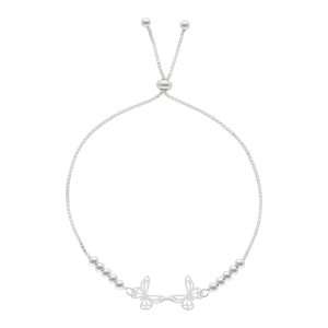 PULSERA AJUSTABLE MARIPOSA CON BOLITAS