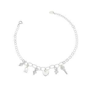 PULSERA CORAZÓN, LLAVE Y CANDADO