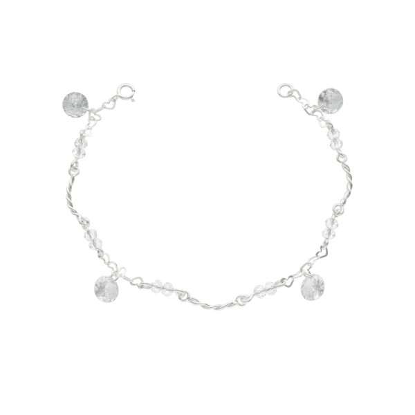 PULSERA CADENA CORAZÓN Y CIRCONES