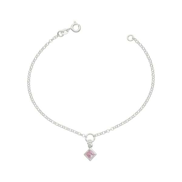 PULSERA CIRCÓN CUADRADO COLGANTE