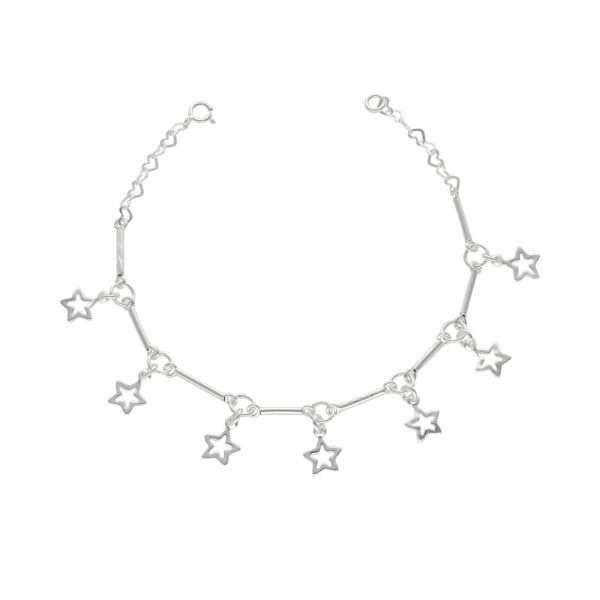 PULSERA ESTRELLA CALADA COLGANDO