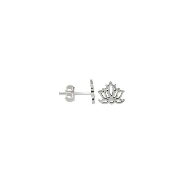 ARO FLOR DE LOTO MINITURA PLATA ENVEJECIDA