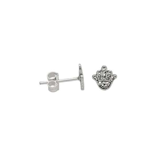 ARO MANO DE FÁTIMA MINIATURA PLATA ENVEJECIDA
