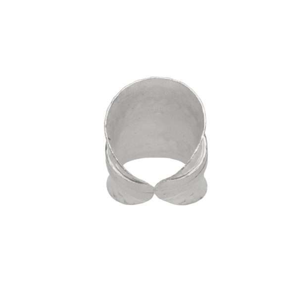 ANILLO AJUSTABLE MARTILLADO CENTRO ENVEJECIDO HECHO A MANO - Imagen 2