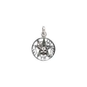 COLGANTE TETRAGRAMATÓN PLATA ENVEJECIDA