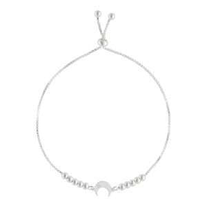 PULSERA AJUSTABLE LUNA ESTRELLA BOLITAS