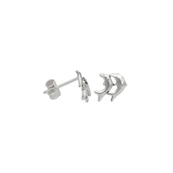 ARO DELFINES MINIATURA PLATA ENVEJECIDA