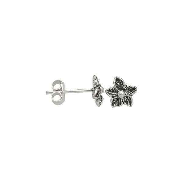 ARO FLOR MINIATURA PLATA ENVEJECIDA 7 MM