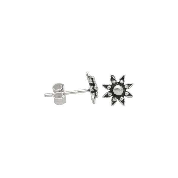 ARO FLOR MINIATURA PLATA ENVEJECIDA