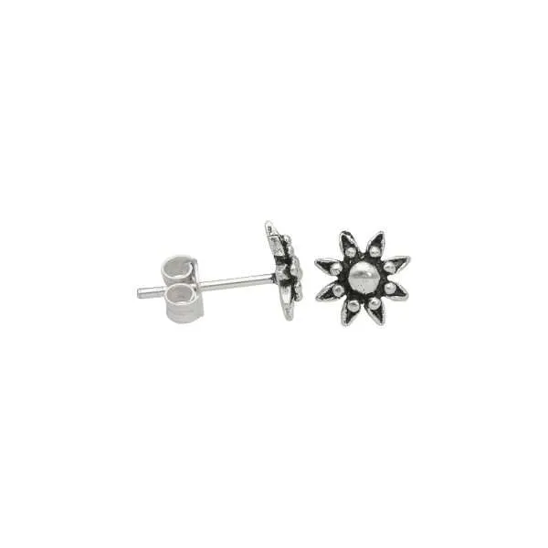 ARO FLOR MINIATURA PLATA ENVEJECIDA
