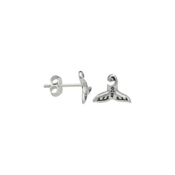 ARO COLA DE BALLENA MINIATURA PLATA ENVEJECIDA