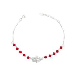 PULSERA MANO DE FÁTIMA CIRCÓN ROJO