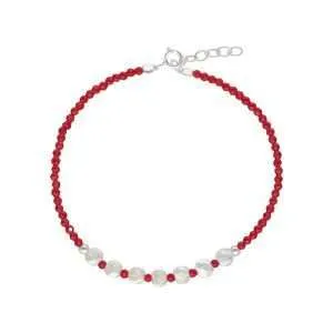 PULSERA CIRCÓN ROJO Y TORNASOL