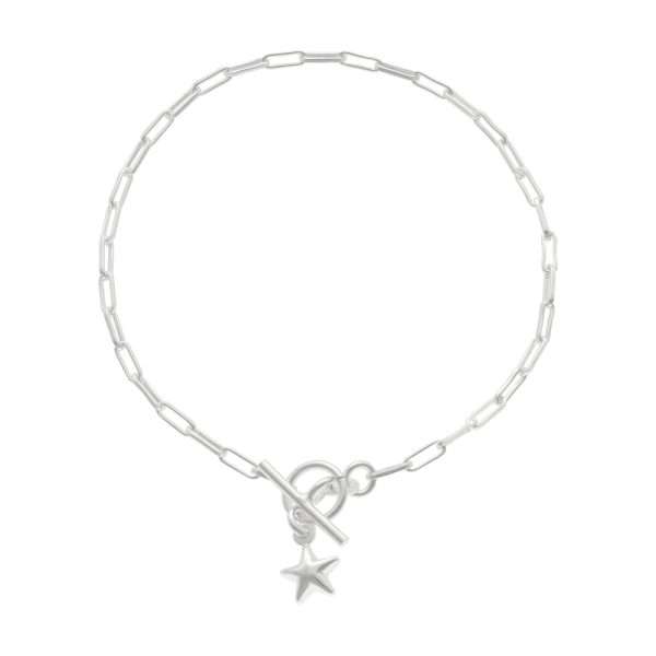 PULSERA LIMADA ESTRELLA COLGANTE