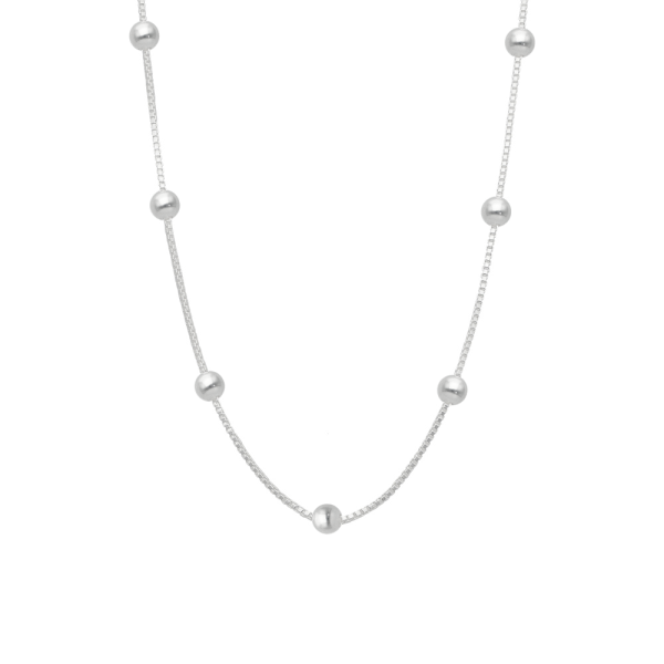COLLAR VENECIANA CON BOLITAS 4MM – 80 CM