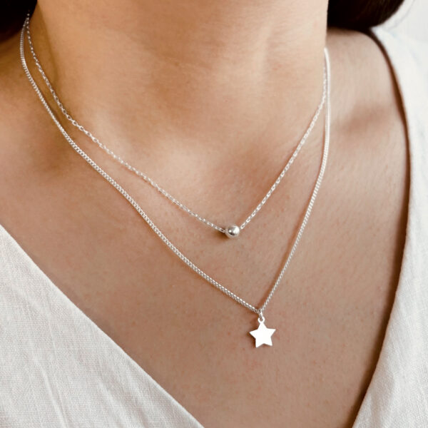 COLLAR DOBLE, BOLITAS, ESTRELLA - Imagen 2