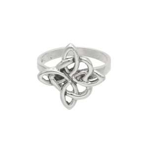 ANILLO NUDO DE BRUJA PLATA ENVEJECIDA