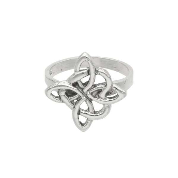 ANILLO NUDO DE BRUJA PLATA ENVEJECIDA