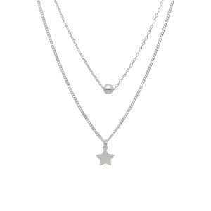 COLLAR DOBLE, BOLITAS, ESTRELLA