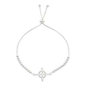 PULSERA AJUSTABLE NUDO DE BRUJA BOLITAS 3 mm