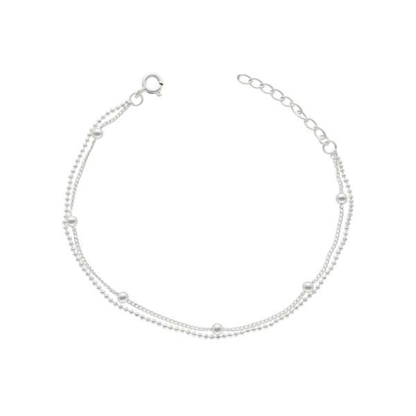 PULSERA DOBLE PELOTITAS GRUMET