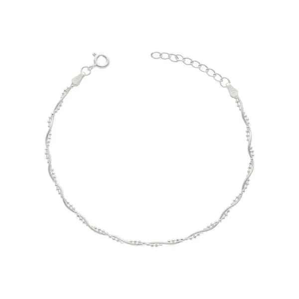 PULSERA TRENZADA BOLITAS COLA DE TOPO